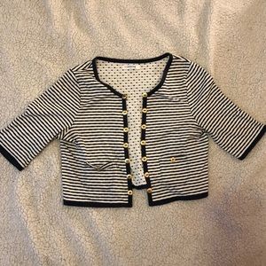 Anthropologie Striped Mini Cardigan